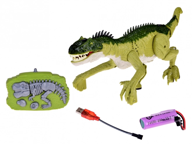 Groene dinosaurus met afstandsbediening