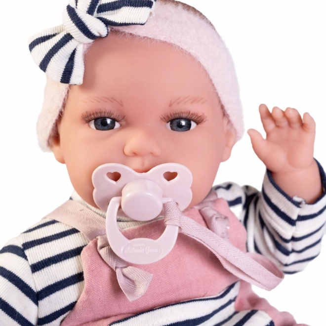 Realistische baby pop Antonio Juan Toneta met geluiden en zacht stoffen lichaam - 34 cm