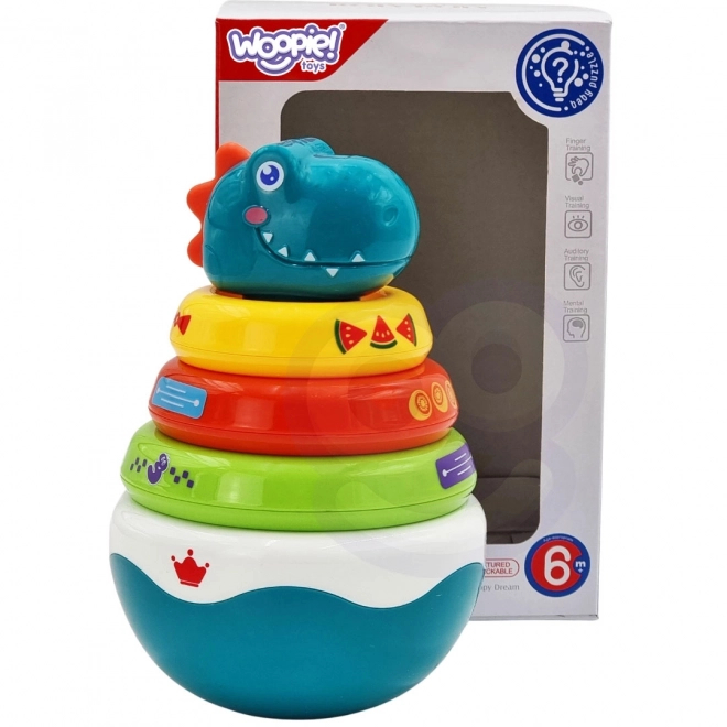 Woopie Dino sensorisch speelgoedstapel voor baby’s