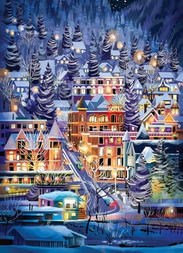 Puzzel Skistad 500 stukjes