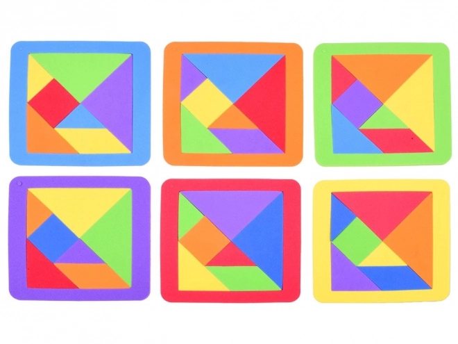 Gekleurde logische puzzel Tangram van zachte schuim