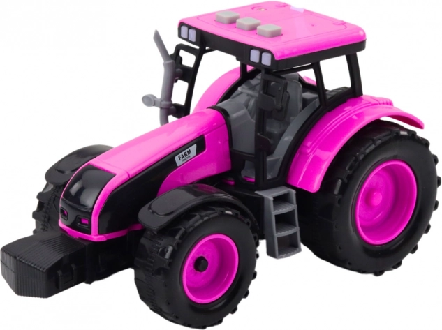 Roze batterijtractor met lichten en geluiden