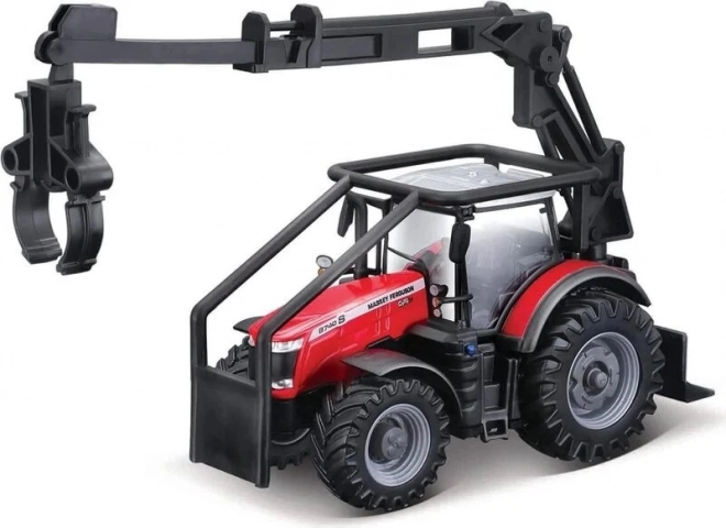 Bburago boerderijtractor Massey Ferguson 8740S bosbouwtractor