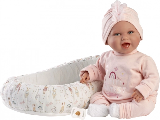 Llorens realistische baby pop met geluiden en zacht stoffen lichaam 42 cm