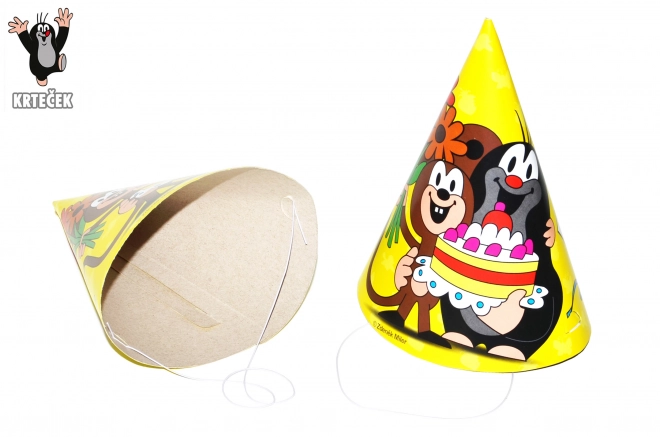 Feesthoedje Mol en vrienden 6 stuks, 15 cm
