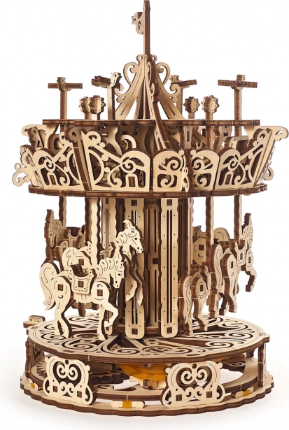 Houten mechanische draaimolen UGEARS 3D-puzzel