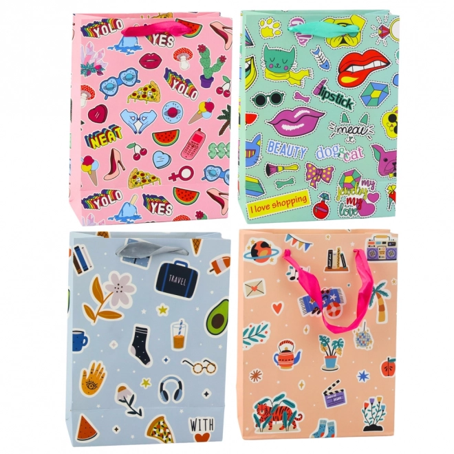 Cadeautas met stickerontwerp