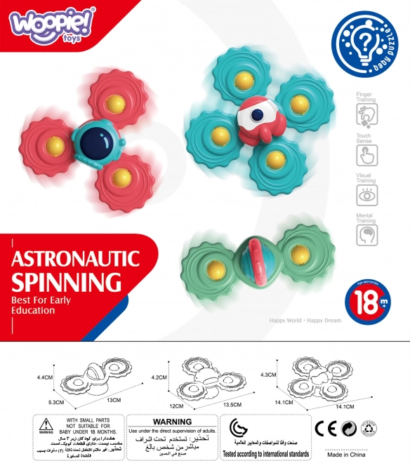 Woopie kinderspinners bijtringenset 3 stuks