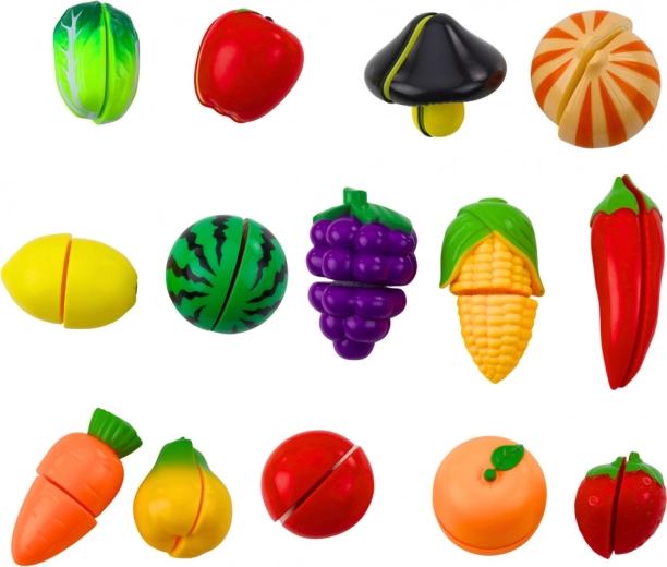Kleurrijk fruit en groenten met klittenband