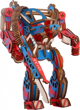 Woodcraft houten 3D-puzzel Powersuit kleurrijk