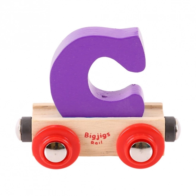 Bigjigs Rail Wagons Houten Treinbaan - Letter C