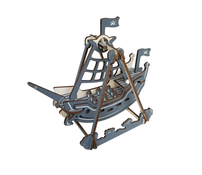 Woodcraft Houten 3D-puzzel Piratenschommel