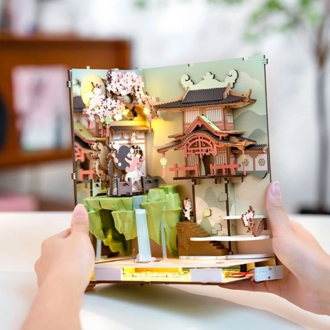 RoboTime 3D Puzzel Boekensteun "Falling Sakura" (hout)