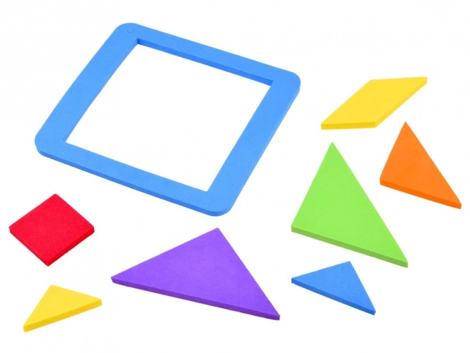 Gekleurde logische puzzel Tangram van zachte schuim