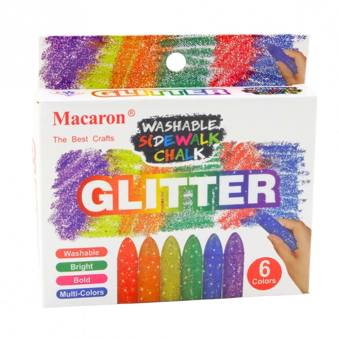 Krijt met Glitter - Set van 6 Stuks