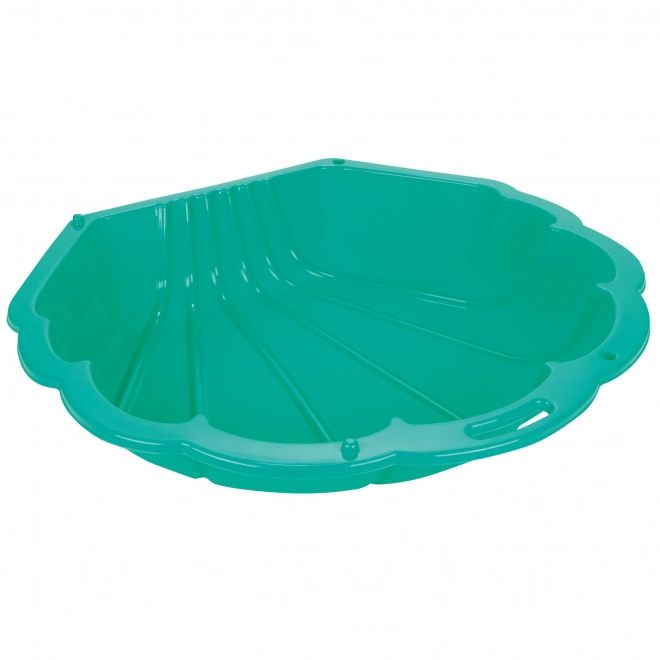Afsluitbare zandbak schelp groen - 1st