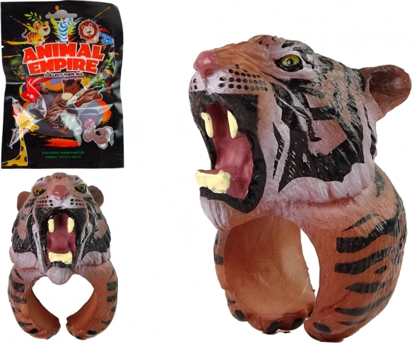 Kinder ring met het hoofd van een Bengaalse tijger