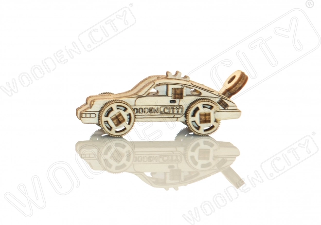 Houten 3D puzzel mini set sportauto's