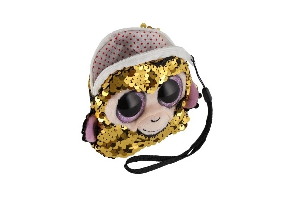 Meisjes stoffen portemonnee dier met pailletten en haaraccessoires