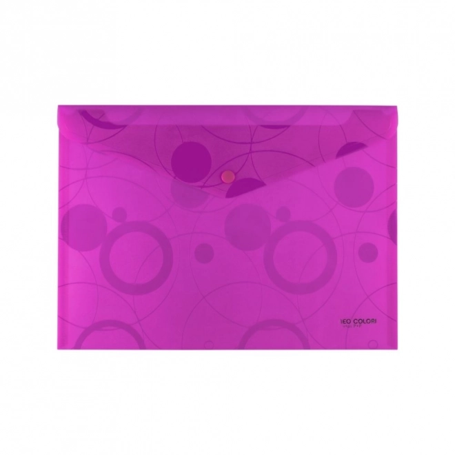Documentenmap met drukknoop A5 Roze