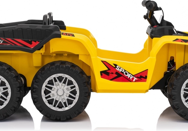 Gele sportieve kinderquad TX ATV