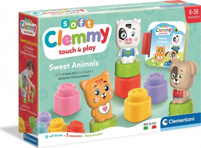 CLEMENTONI Soft Clemmy Speelset met Boekje Lieve Diertjes