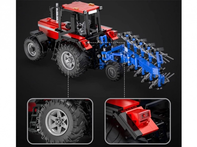 Grote set blokken 1675-ele 1:17 Tractor + ploeg met afstandsbediening ZA5251