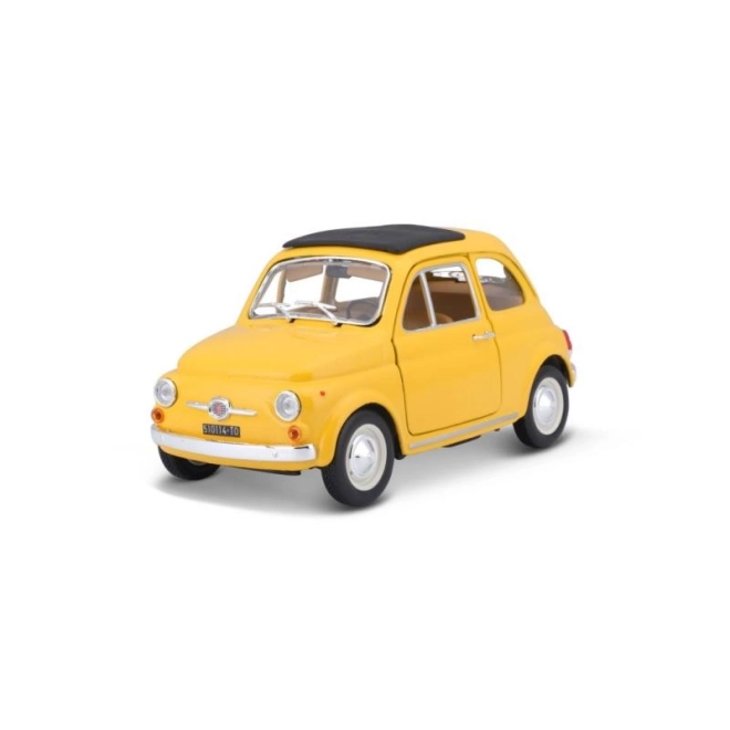 Bburago modelauto Fiat 500 F 1965 geel 1:24