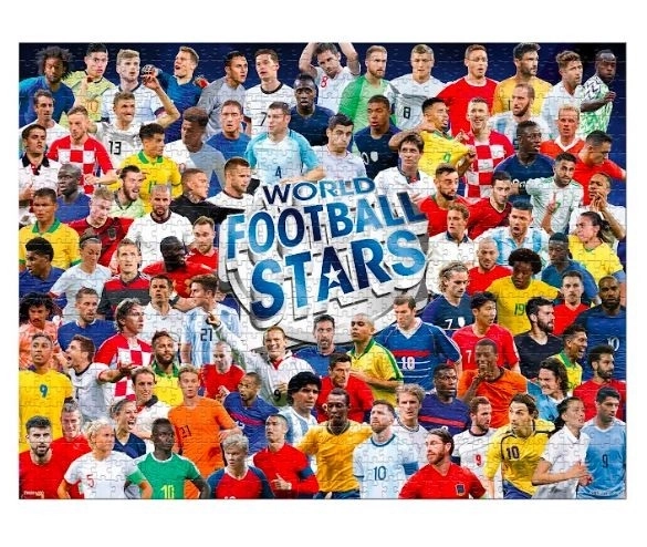 Puzzel 1000 stukken Wereldvoetbalsterren
