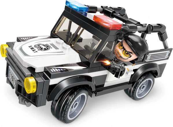 Qman Mine City Police politiewagen bouwset
