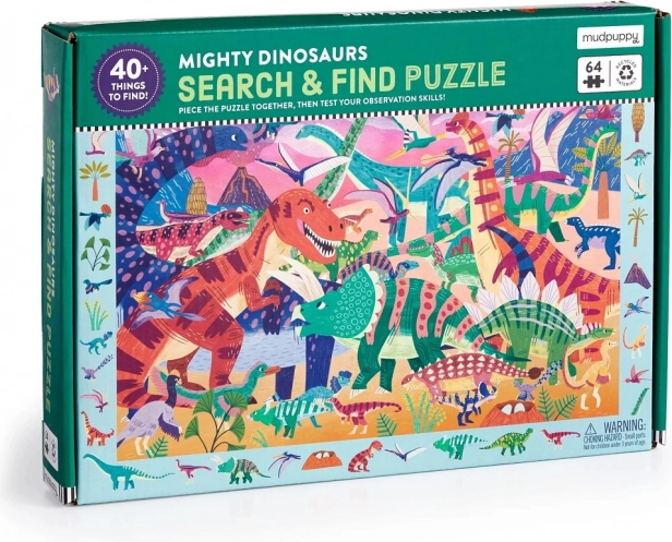 Puzzel Majestueuze Dinosaurussen 64 stukjes
