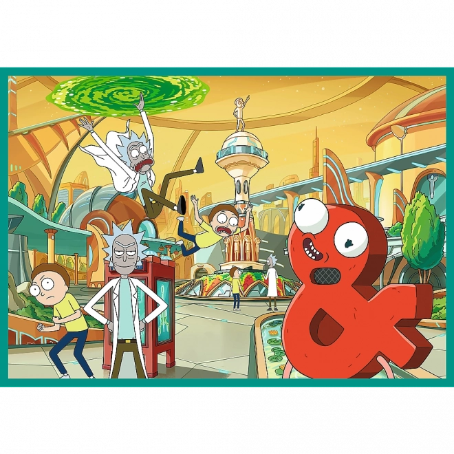 Puzzel 4x250 Gekke Wereld van Rick en Morty door Trefl