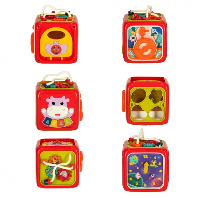 Interactieve educatieve kubus 6-in-1 Bibi-inn roze