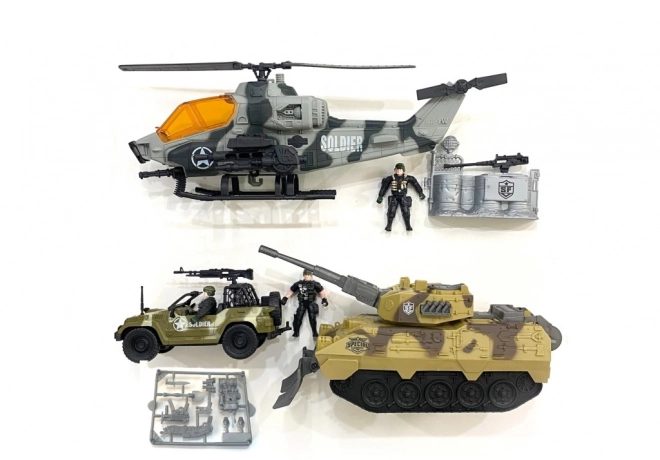 Grote militaire set met tank