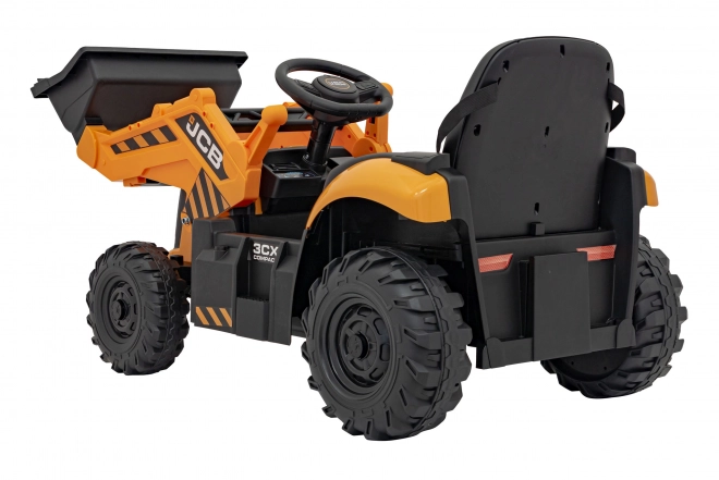 Kinder ritje op JCB Traktor met graafmachine