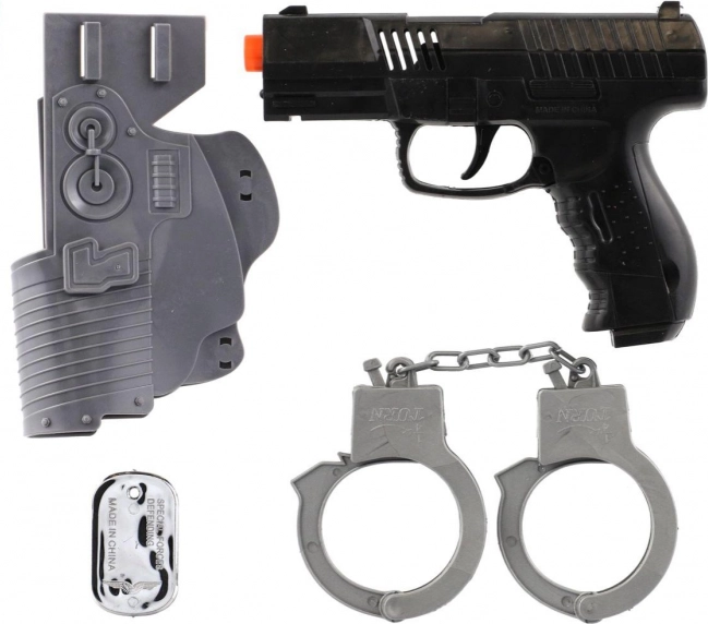 Militaire set van plastic pistolen met vliegwiel en accessoires