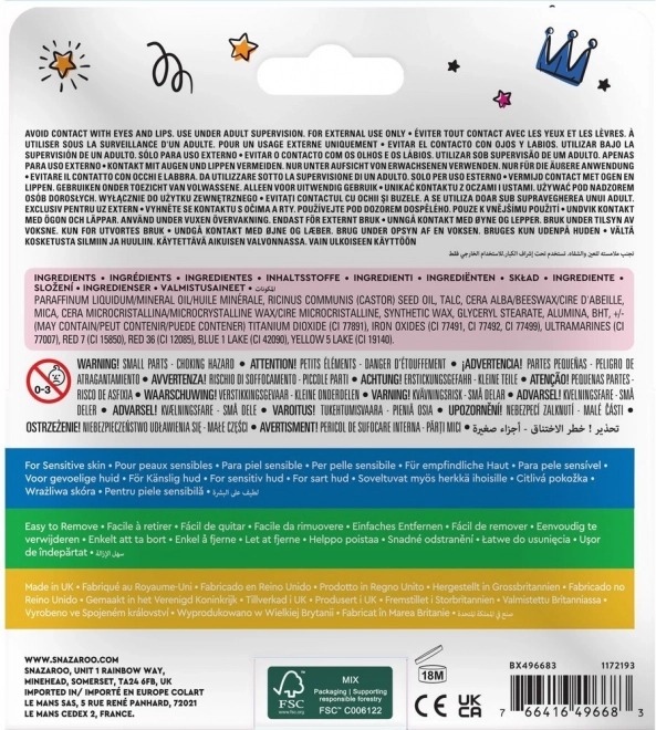SNAZAROO Gezichtsverf Set, 12 Potloden