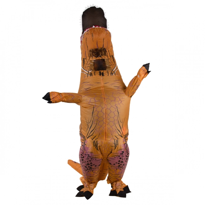 Opblaasbaar dinosaurus kostuum T-REX bruin