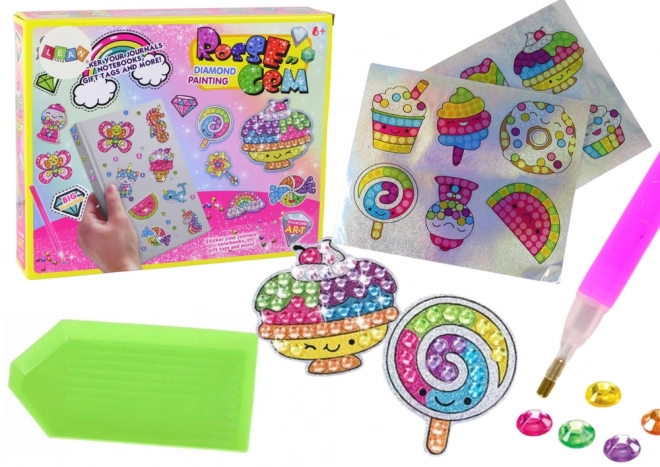 DIY sticker Diamonds Set Candy gekleurde stickers