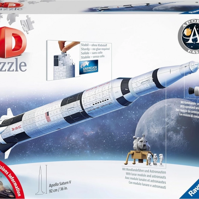 3D-puzzel Raket Apollo Saturn V