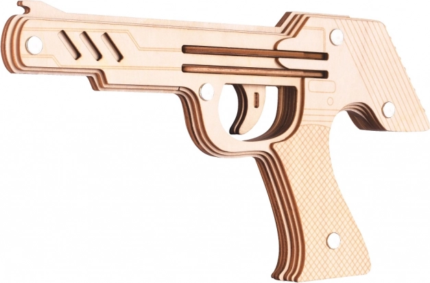 Houten 3D-puzzel Rubberbandwapen