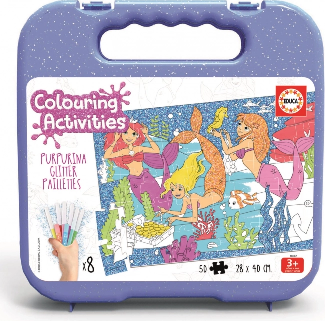 Educa Kleurpuzzel Zeemeerminnen 50 stukjes