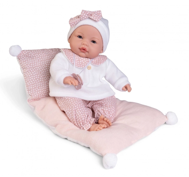 Antonio Juan 14363 BIMBA - knipperende babypop met geluiden en een zacht stoffen lichaam - 37 cm