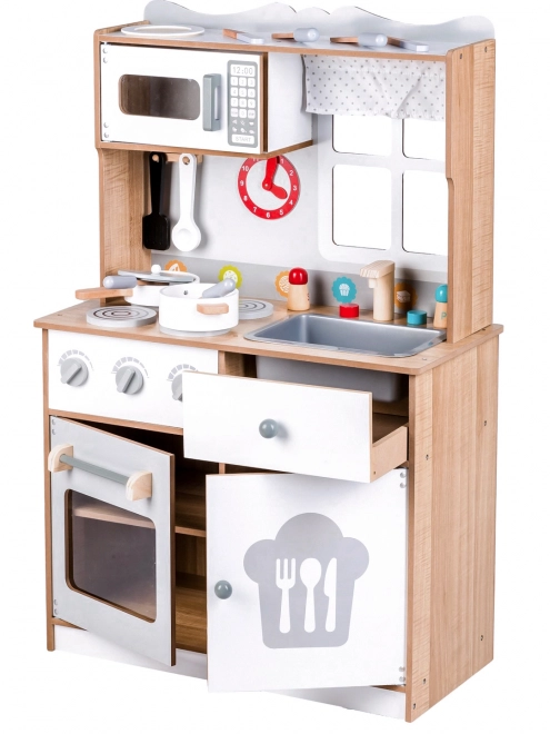 Houten kinderkeuken met accessoires Ecotoys
