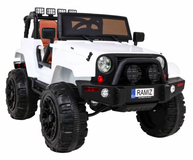 Elektrische kinderauto All Terrain Jeep Wit