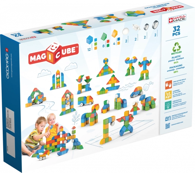GEOMAG Magnetische Blokken Magicube Shapes - Wereld 32 delen