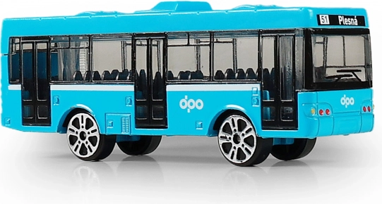 Metalen bus DPO Ostrava blauw 8,5 cm