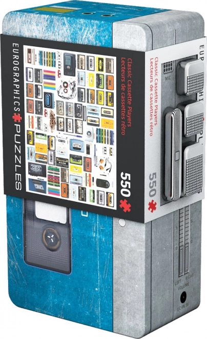 Eurographics puzzel Cassettespeler 550 stukjes in een blik