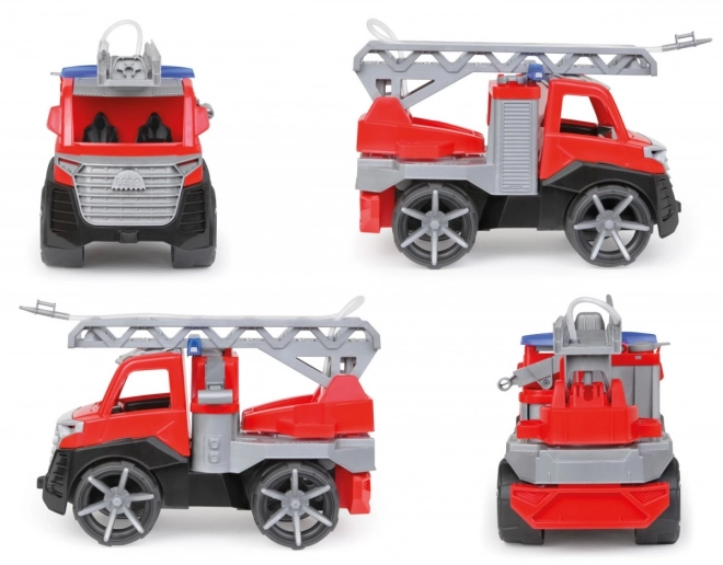 Auto Truxx 2 brandweer spuitende water plastic 29cm met figuurtje