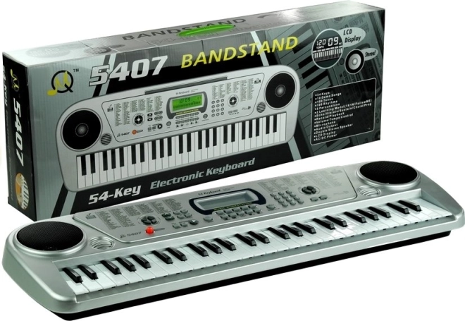Elektronisch kinderkeyboard met 54 toetsen, LCD en microfoon